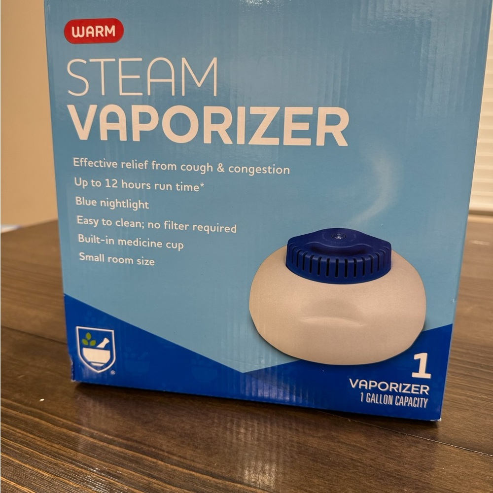 Warm Steam Vaporizer with Blue Nightlight